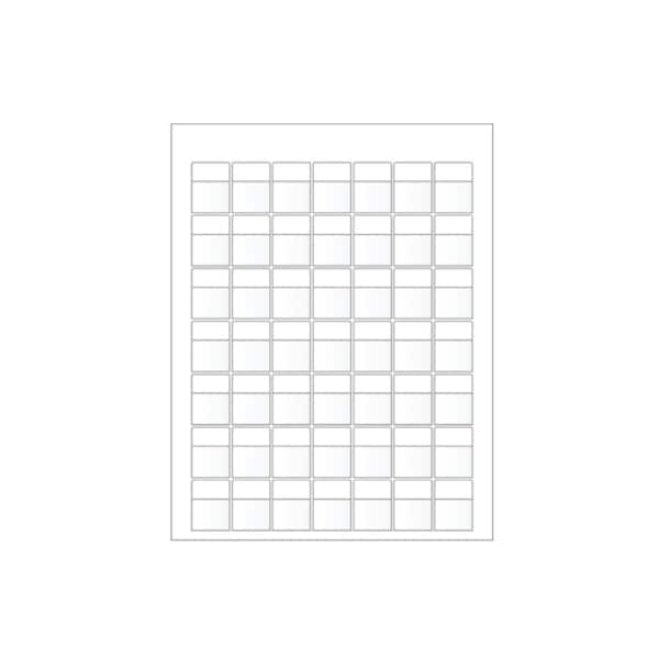 Laser Printer Label Sheet Sticker Paper - 1" W x 0.5" H , 490PK